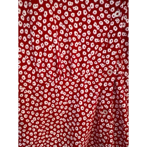 Boden Button Jersey Mini Tea Dress size 18R In Jalapeno Red, Peony Stamp - Picture 8 of 9